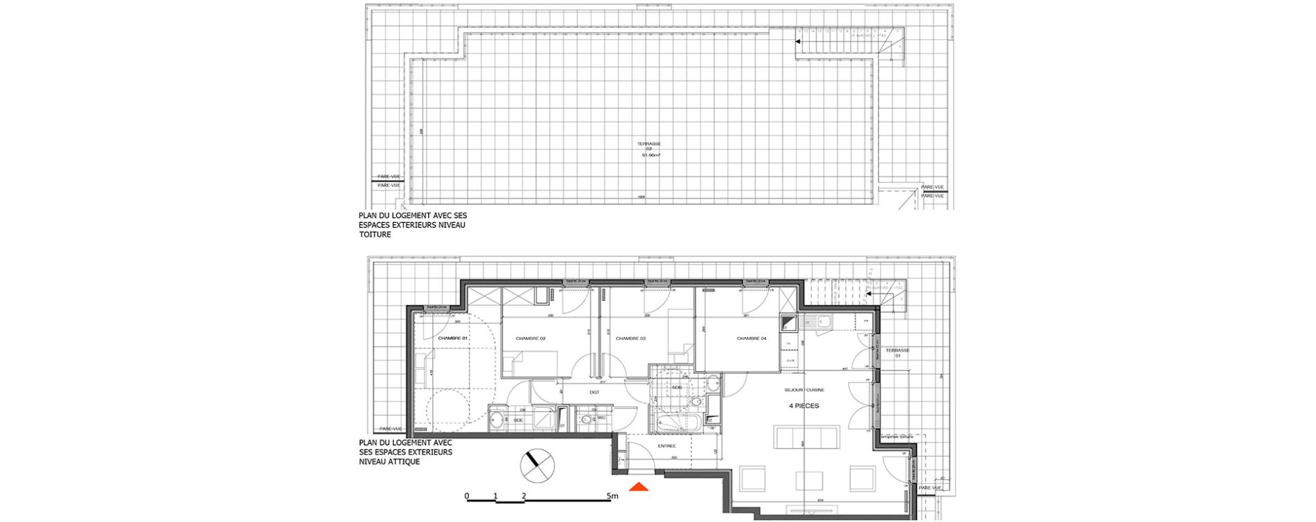Appartement T5 de 94,22 m2 &agrave; L'&Eacute;tang-La-Ville Centre