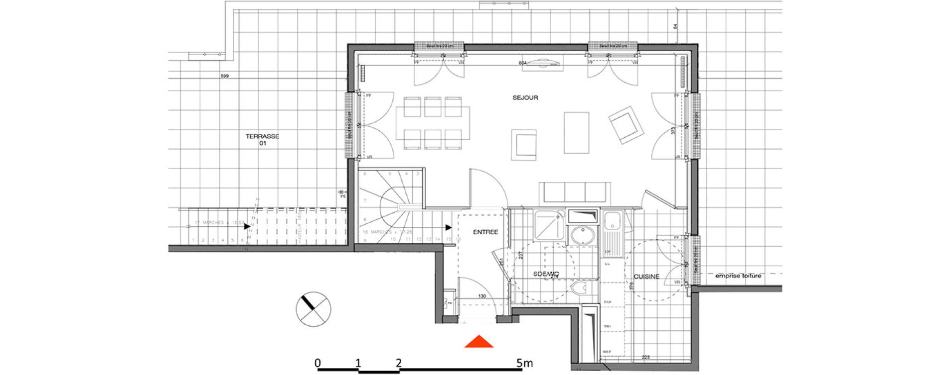 Duplex T4 de 84,09 m2 &agrave; L'&Eacute;tang-La-Ville Centre