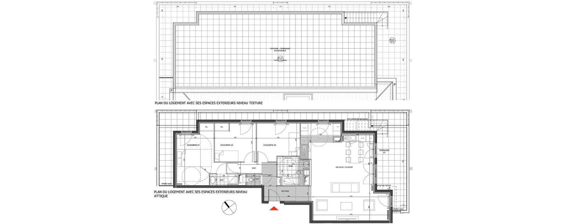 Appartement T5 de 94,84 m2 &agrave; L'&Eacute;tang-La-Ville Centre