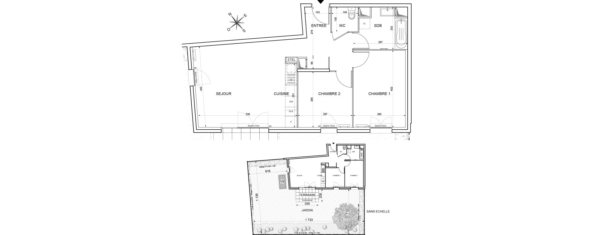 Appartement T3 de 61,75 m2 &agrave; Limay Centre
