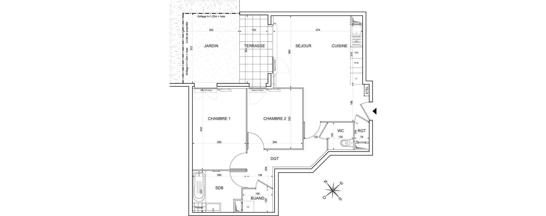 Appartement T3 de 63,09 m2 &agrave; Limay Centre