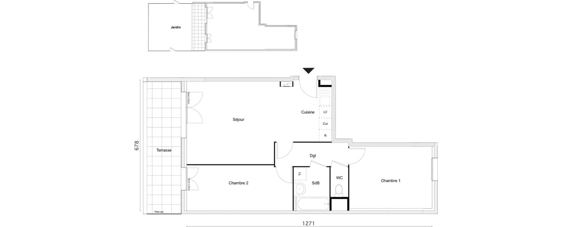 Appartement T3 de 65,40 m2 &agrave; Limay Centre