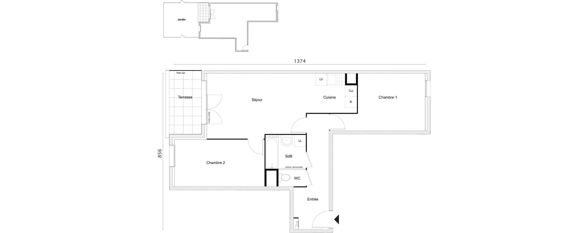 Appartement T3 de 64,95 m2 &agrave; Limay Centre