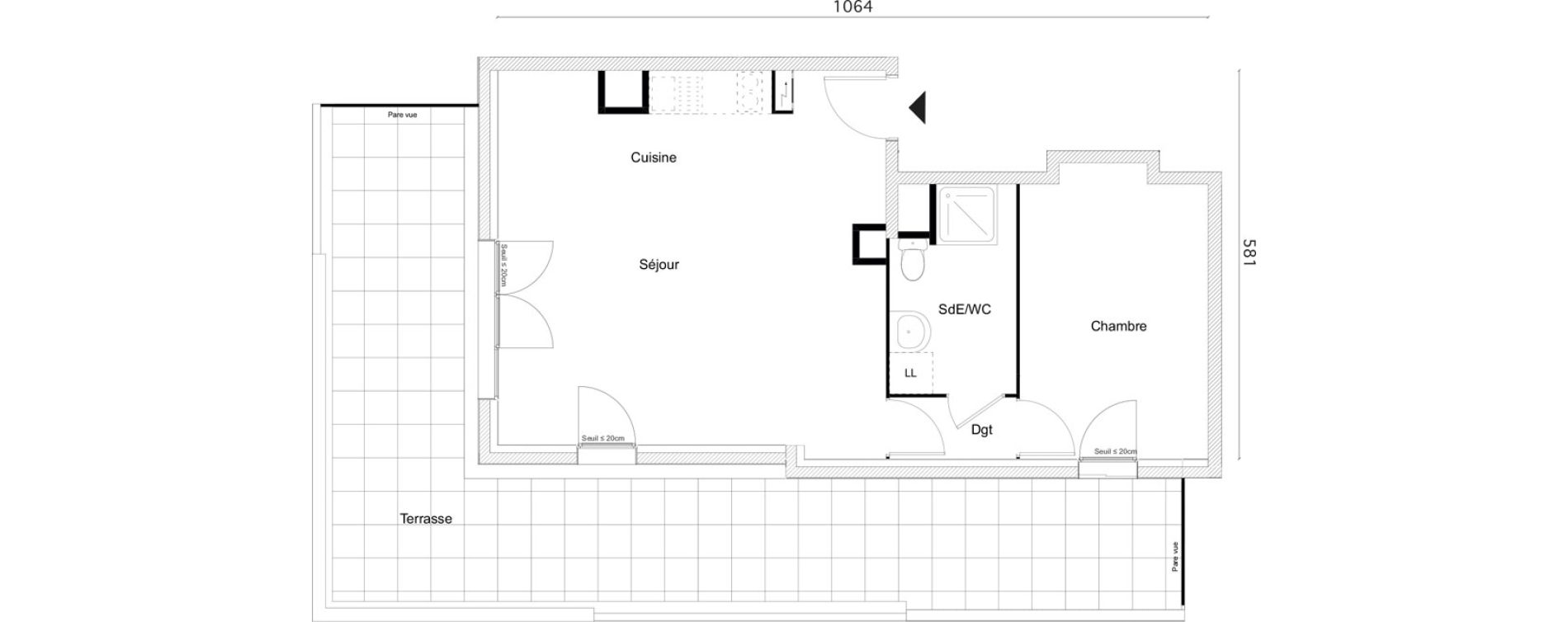 Appartement T2 de 51,00 m2 &agrave; Limay Centre