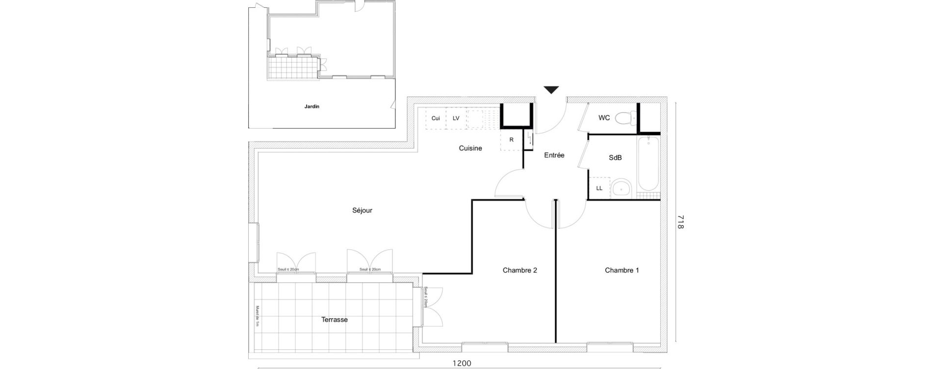 Appartement T3 de 65,80 m2 &agrave; Limay Centre