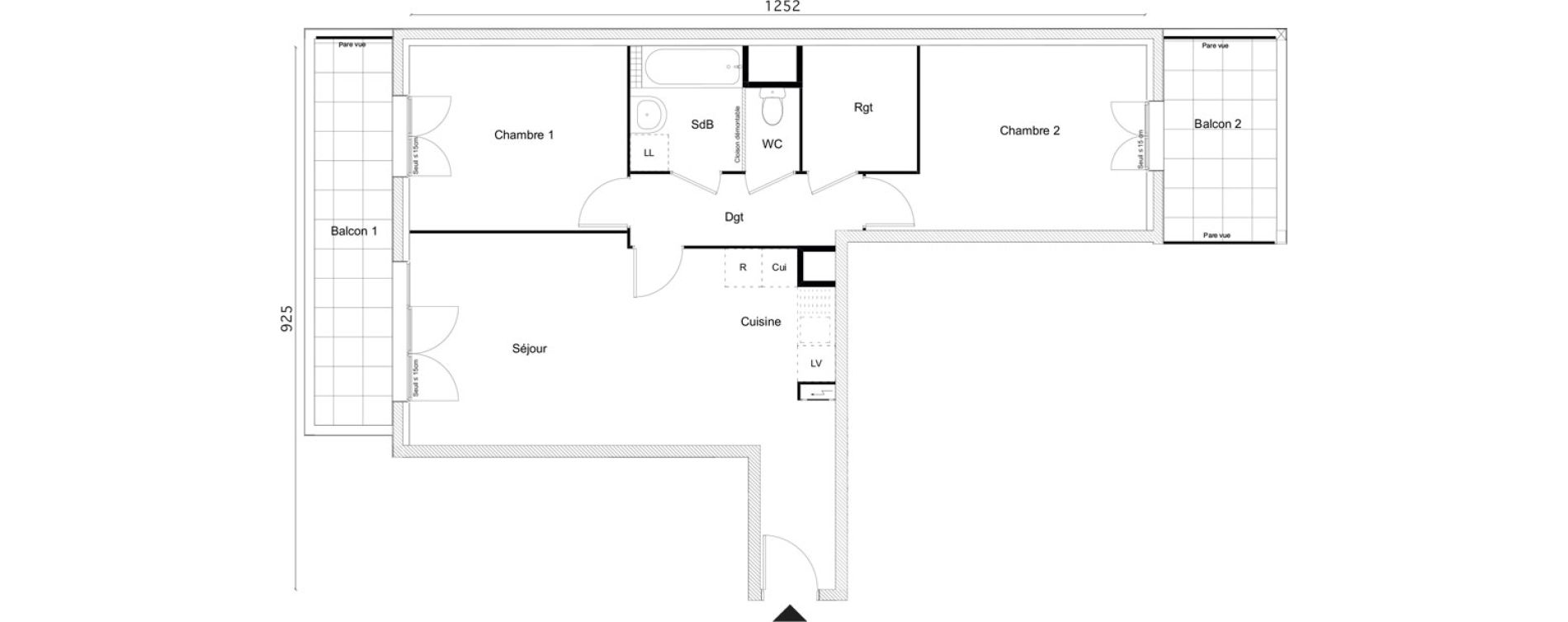 Appartement T3 de 66,45 m2 &agrave; Limay Centre