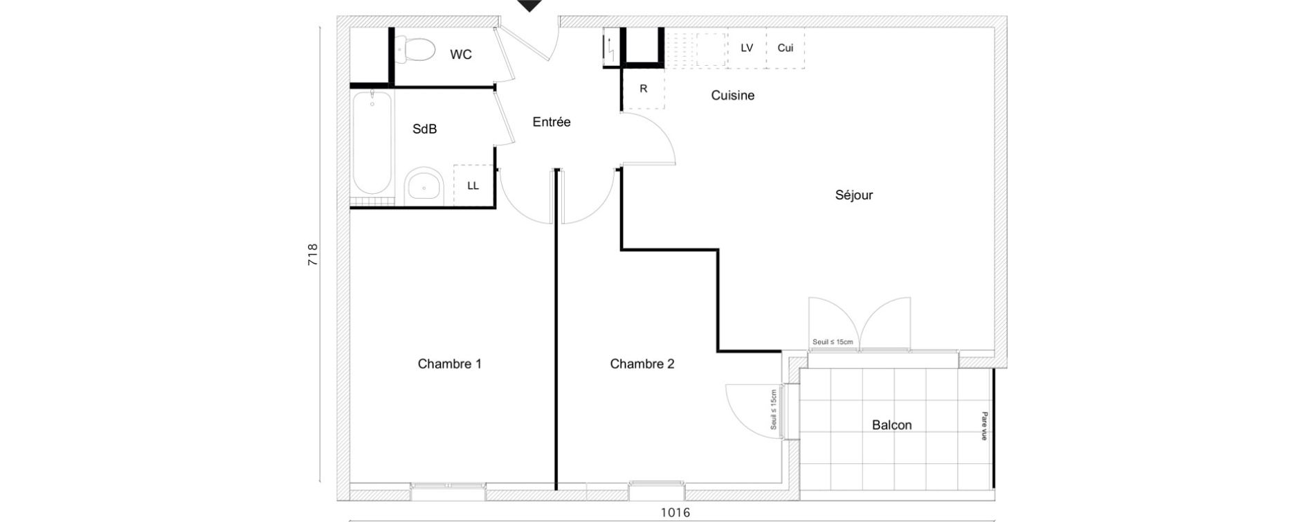 Appartement T3 de 63,60 m2 &agrave; Limay Centre