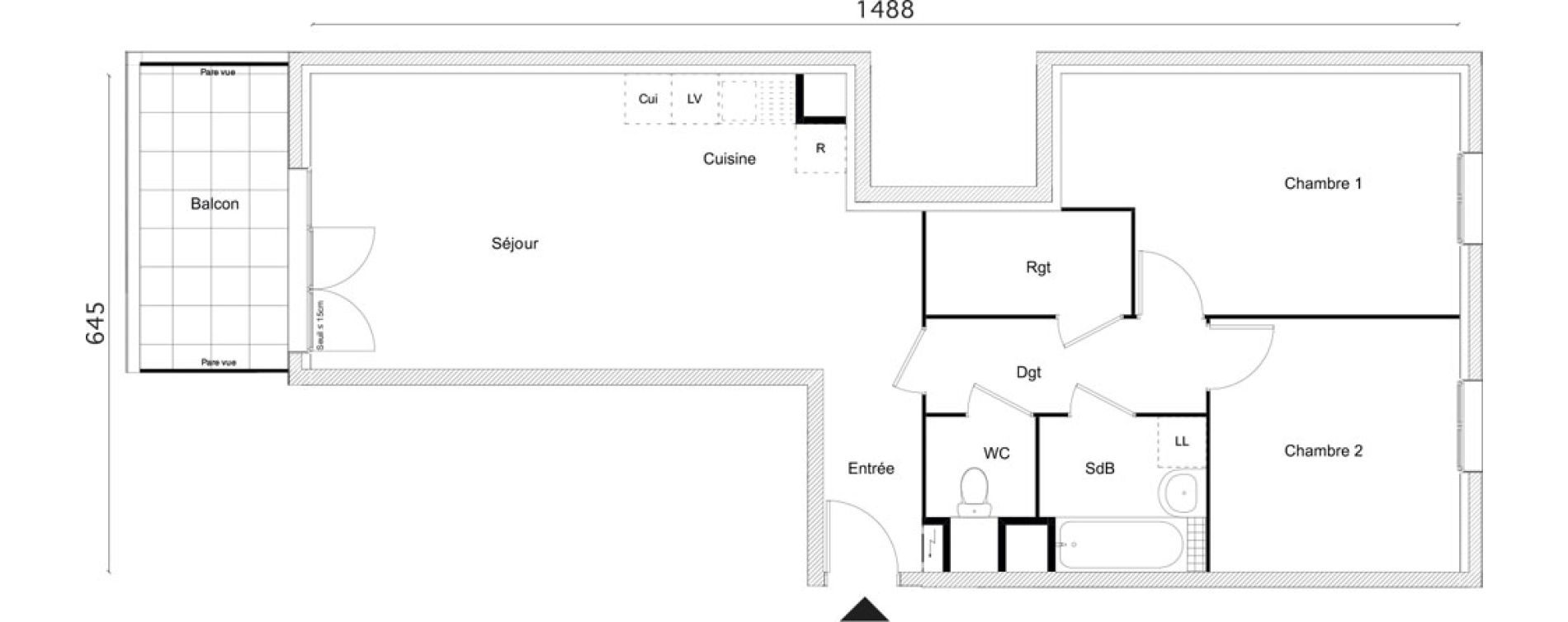 Appartement T3 de 71,35 m2 &agrave; Limay Centre