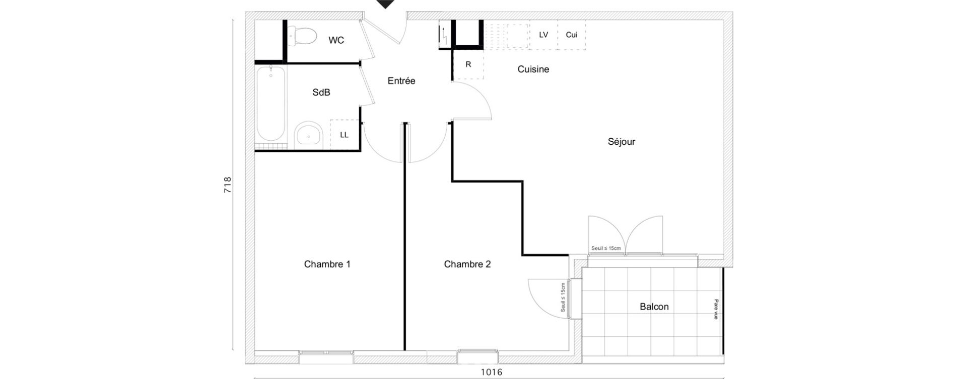 Appartement T3 de 63,60 m2 &agrave; Limay Centre