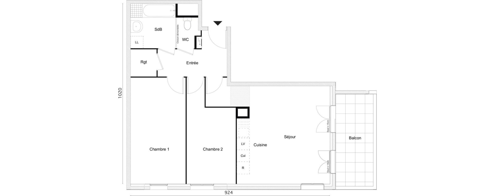 Appartement T3 de 67,30 m2 &agrave; Limay Centre