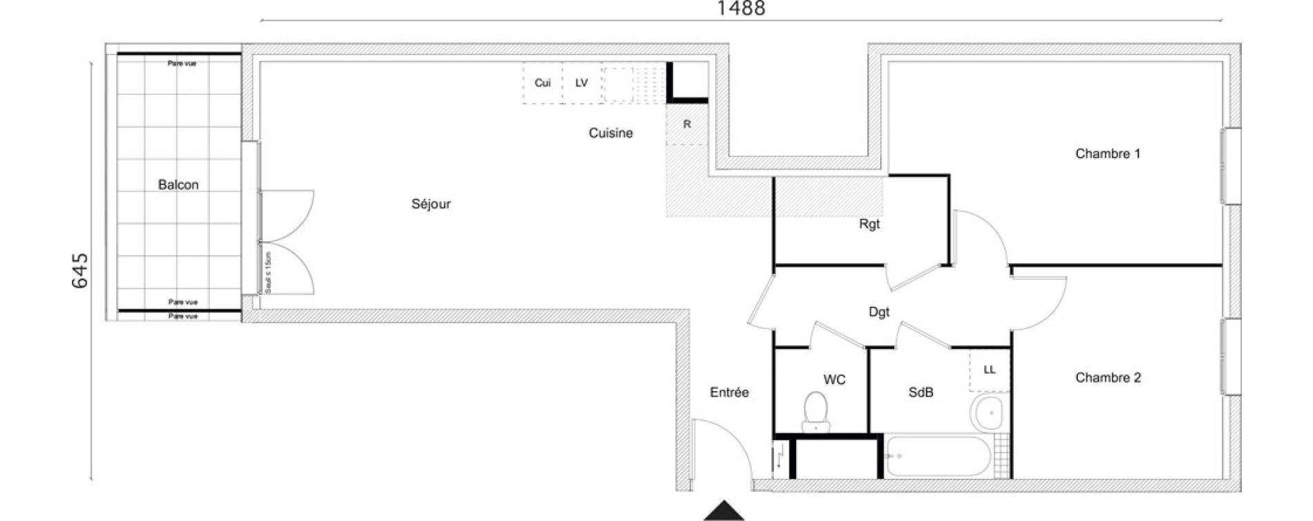 Appartement T3 de 70,90 m2 &agrave; Limay Centre