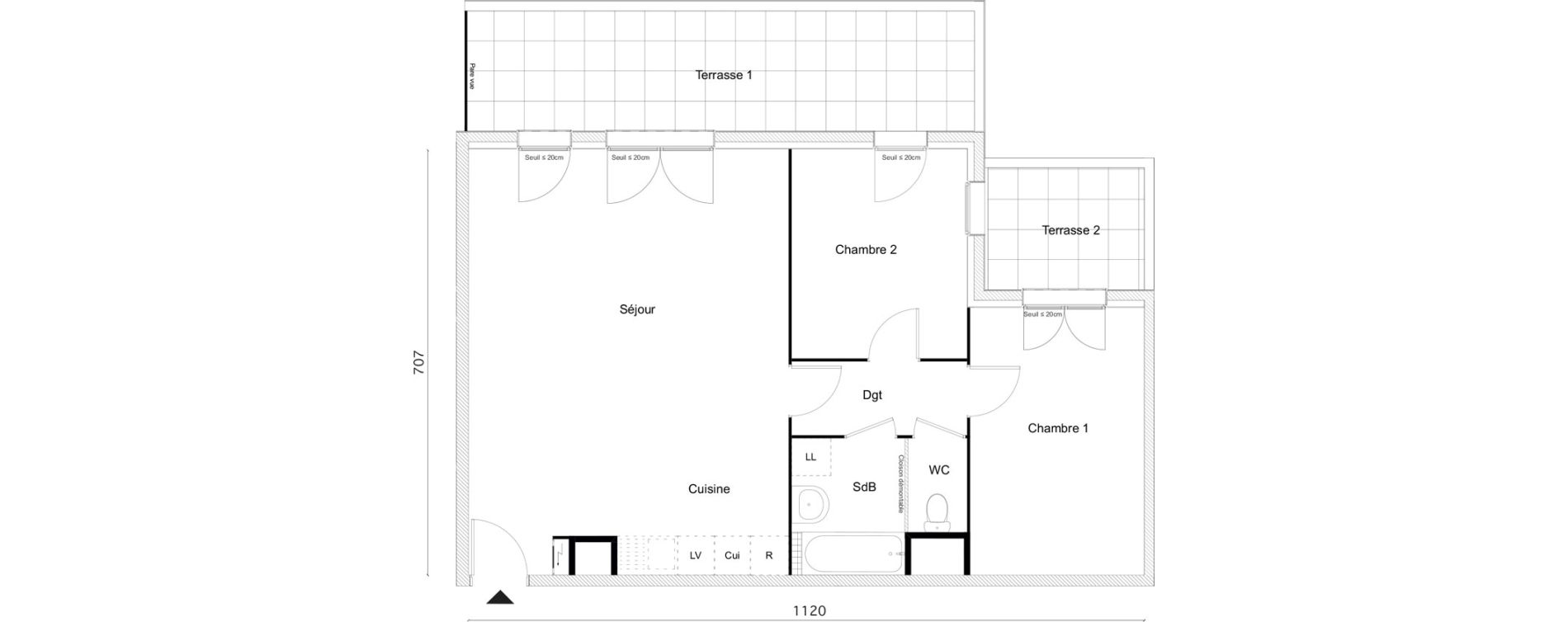 Appartement T3 de 69,10 m2 &agrave; Limay Centre