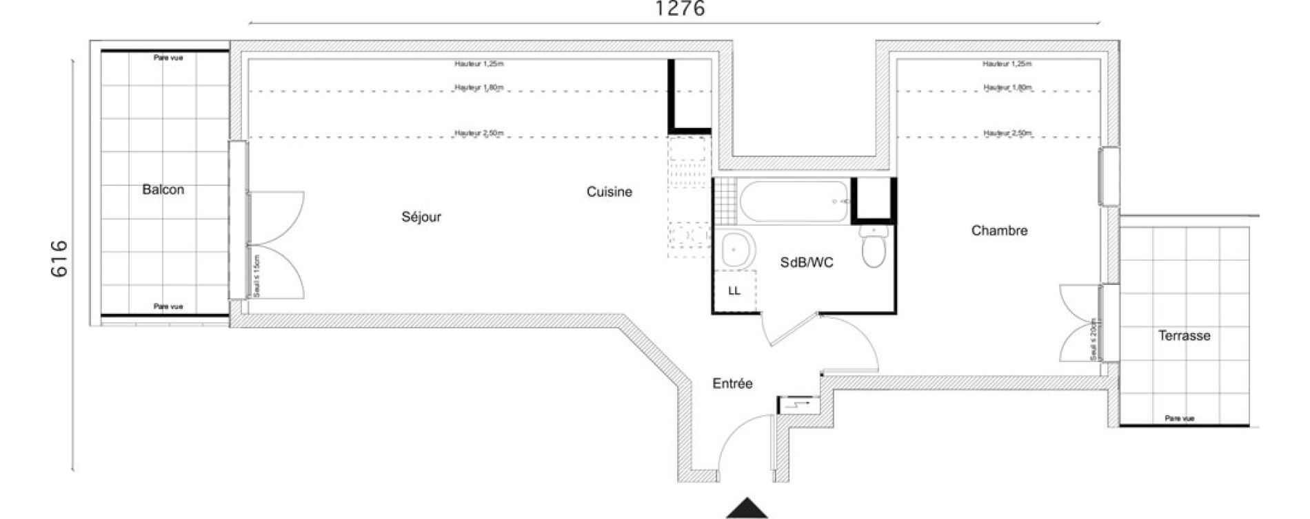 Appartement T2 de 46,00 m2 &agrave; Limay Centre