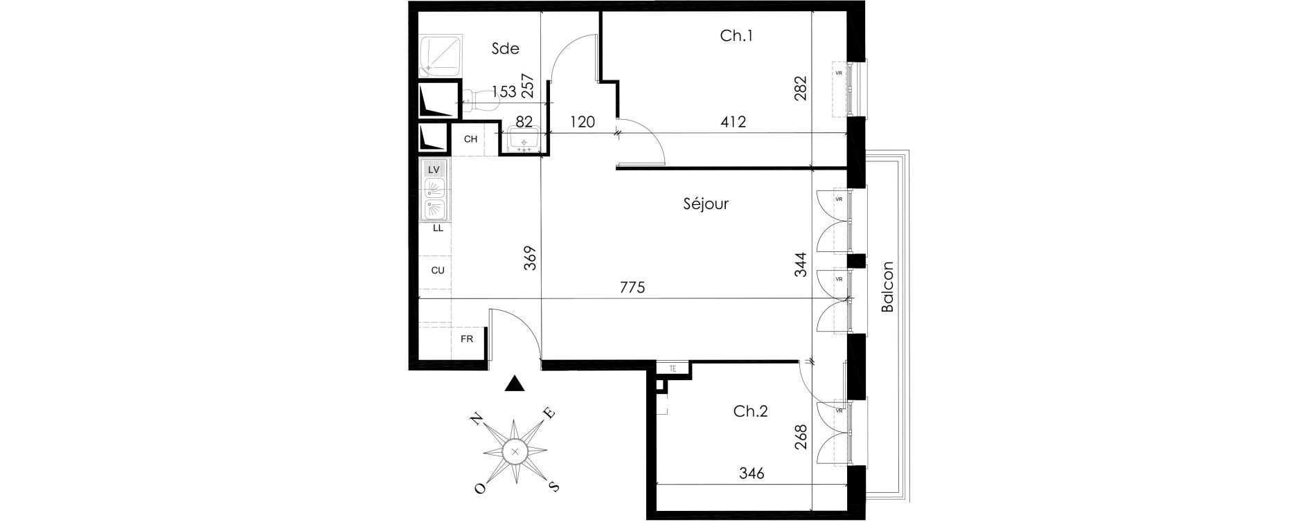 Appartement T3 de 56,49 m2 &agrave; Limay Centre