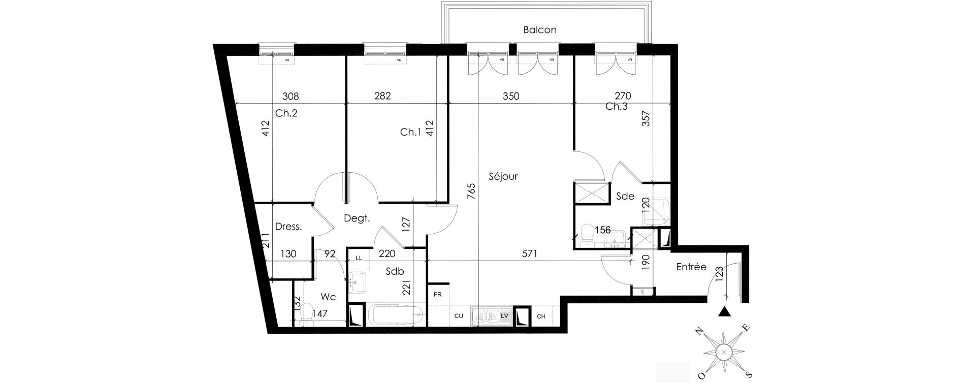 Appartement T4 de 86,37 m2 &agrave; Limay Centre
