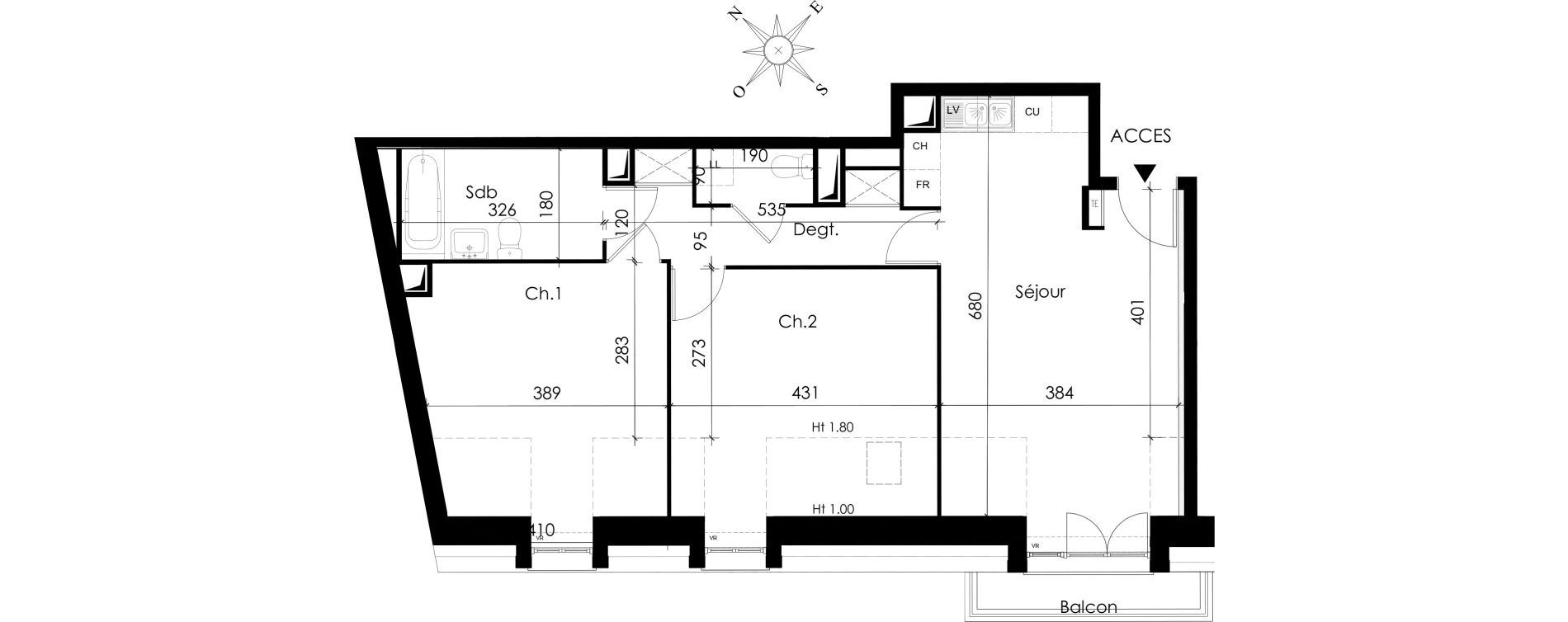 Appartement T3 de 64,04 m2 &agrave; Limay Centre