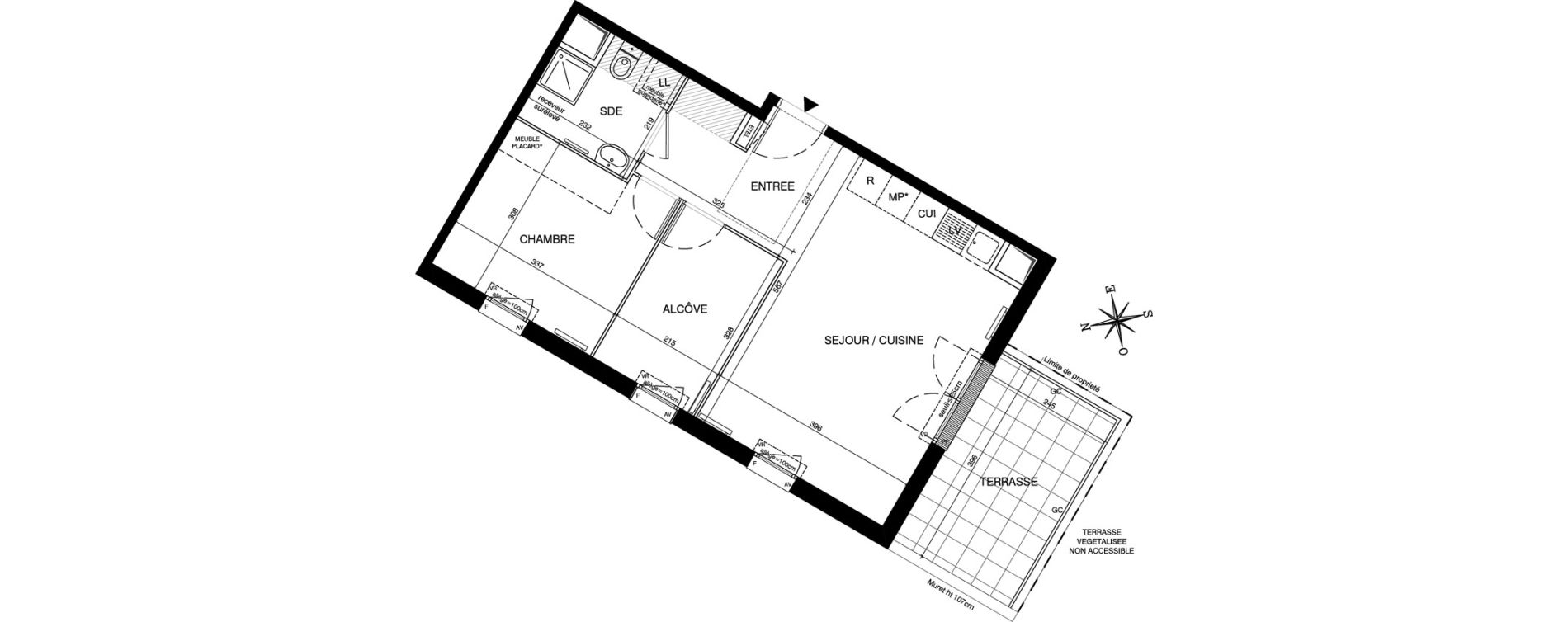 Appartement T2 de 50,98 m2 &agrave; Magnanville Centre