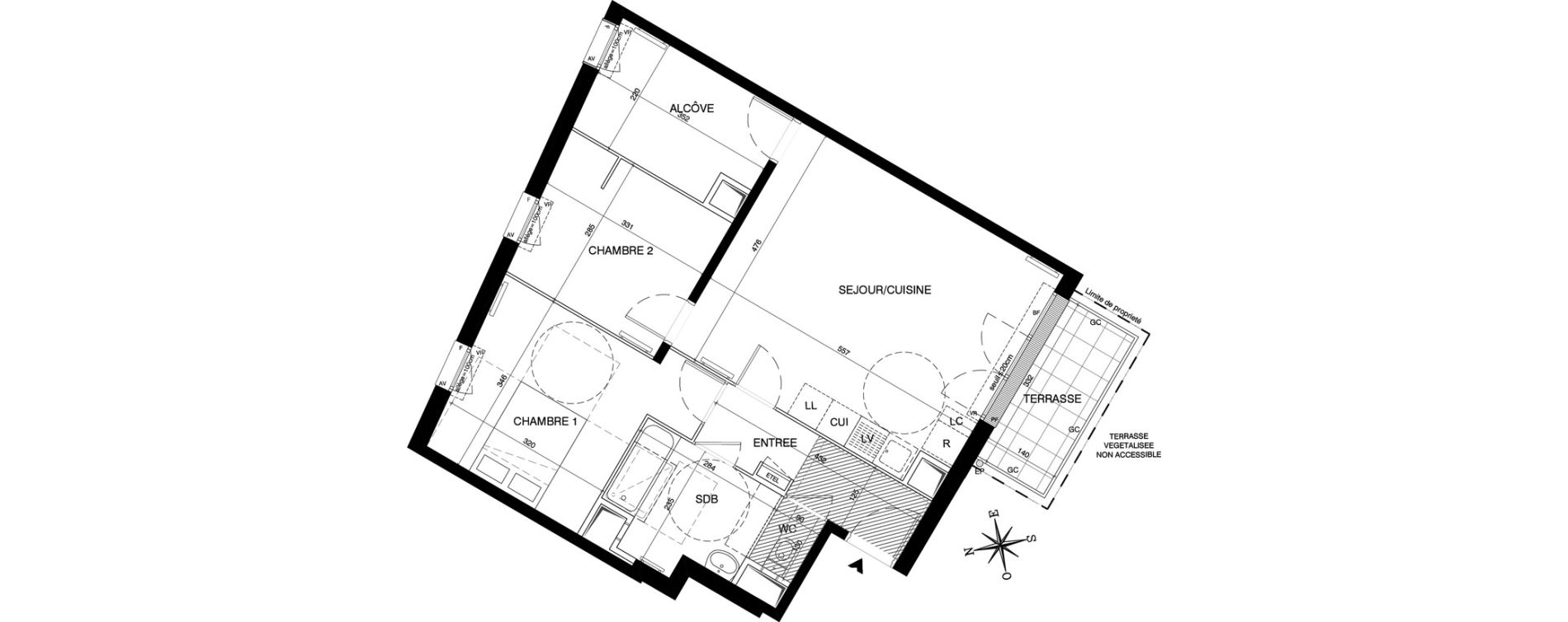 Appartement T3 de 67,76 m2 &agrave; Magnanville Centre