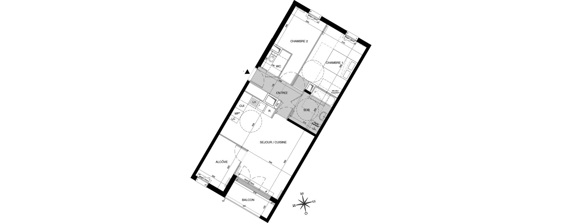 Appartement T3 de 68,06 m2 &agrave; Magnanville Centre
