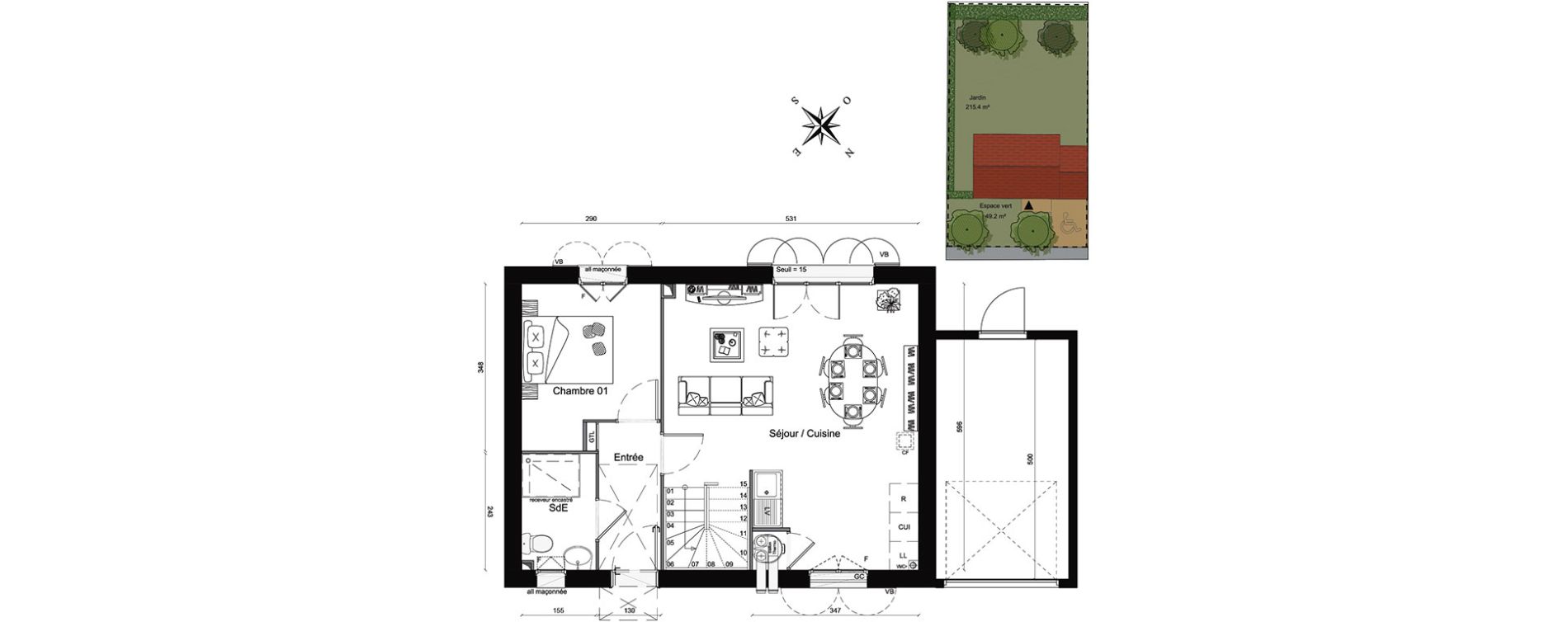 Maison T5 de 90,70 m2 &agrave; Magny-Les-Hameaux Centre