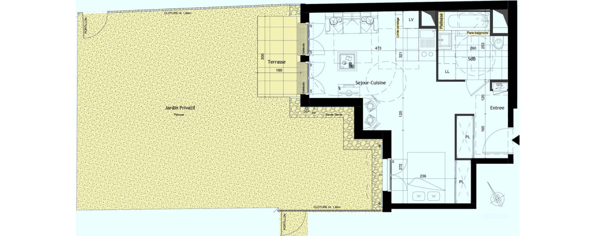 Appartement T1 de 38,00 m2 &agrave; Maisons-Laffitte Centre