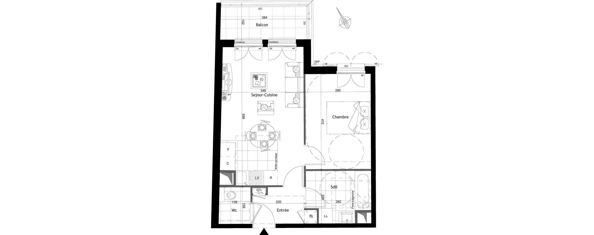 Appartement T2 de 44,10 m2 &agrave; Maisons-Laffitte Centre