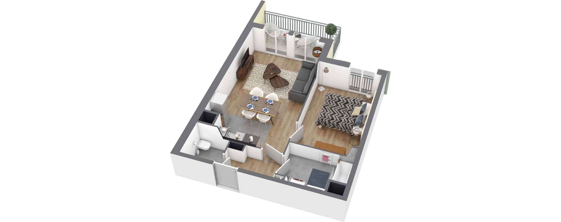 Appartement T2 de 44,10 m2 &agrave; Maisons-Laffitte Centre
