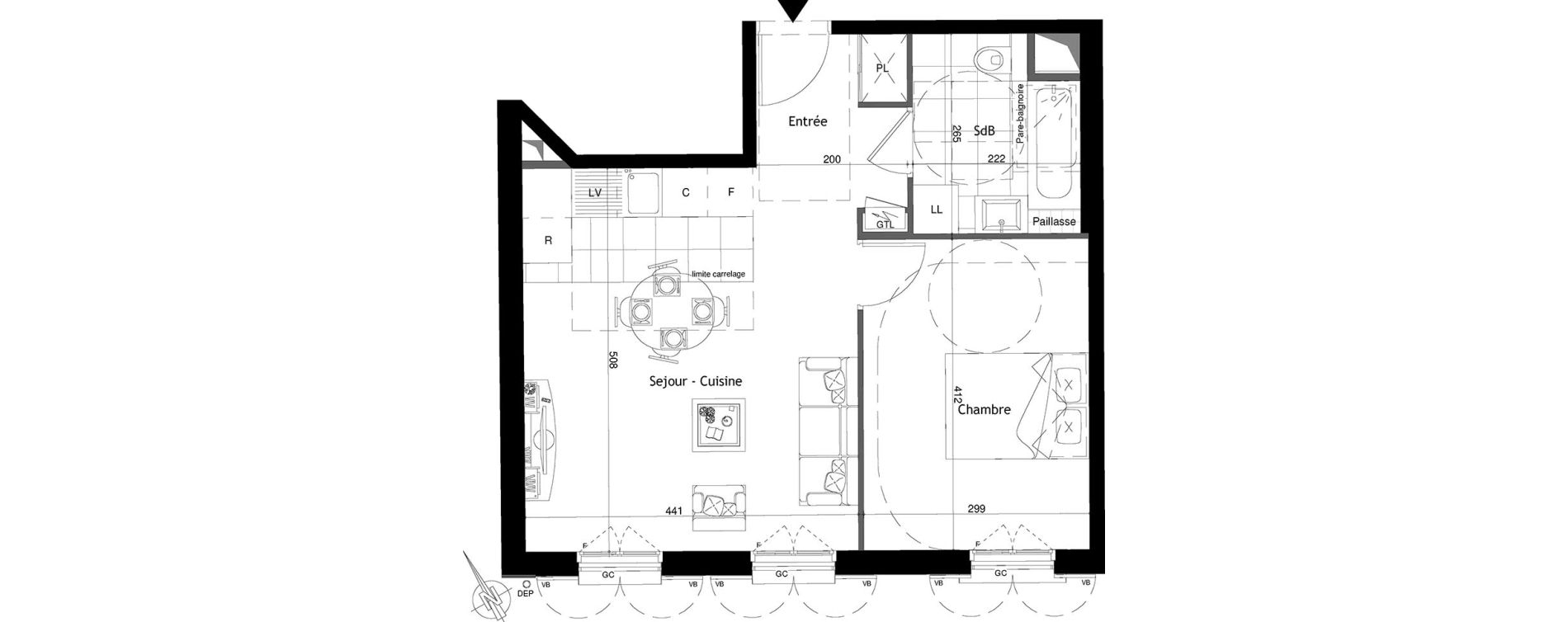 Appartement T2 de 44,00 m2 &agrave; Maisons-Laffitte Centre
