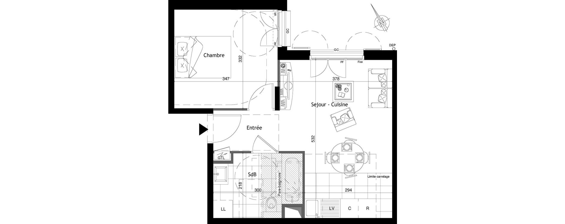Appartement T2 de 38,80 m2 &agrave; Maisons-Laffitte Centre