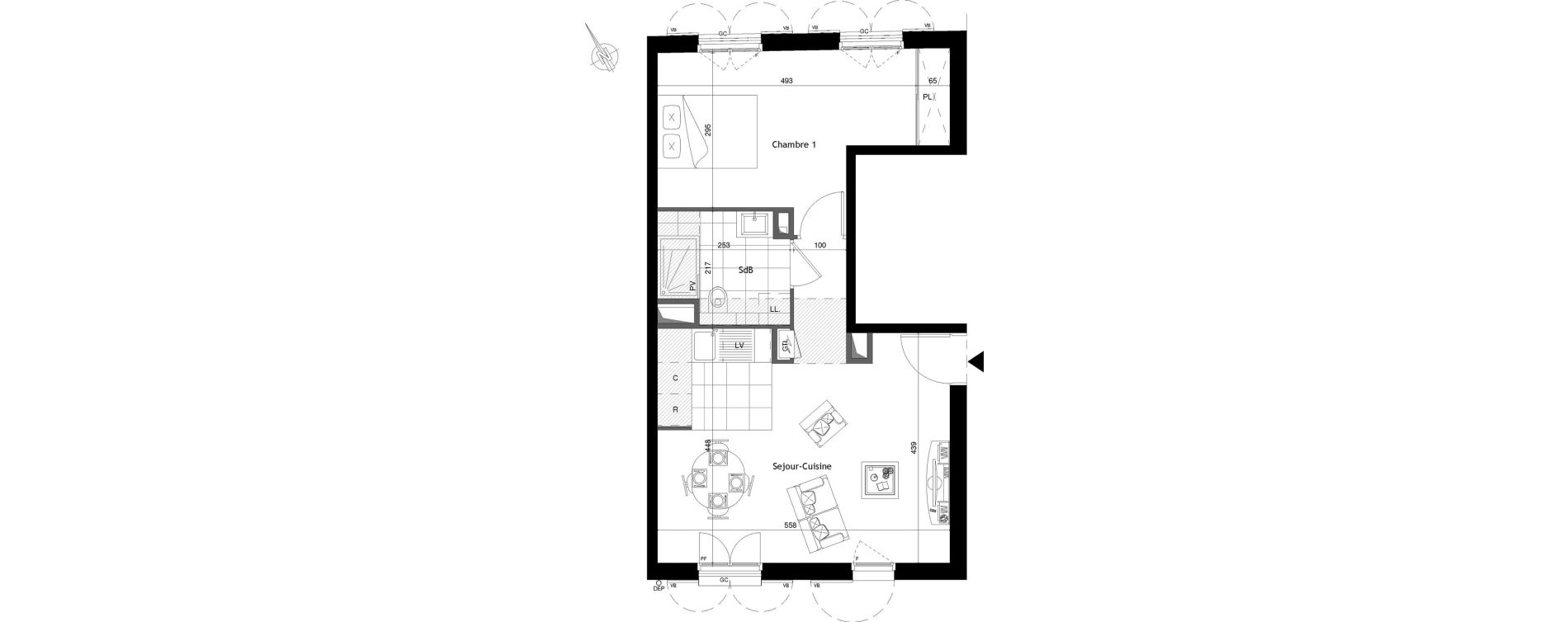 Appartement T2 de 46,00 m2 &agrave; Maisons-Laffitte Centre