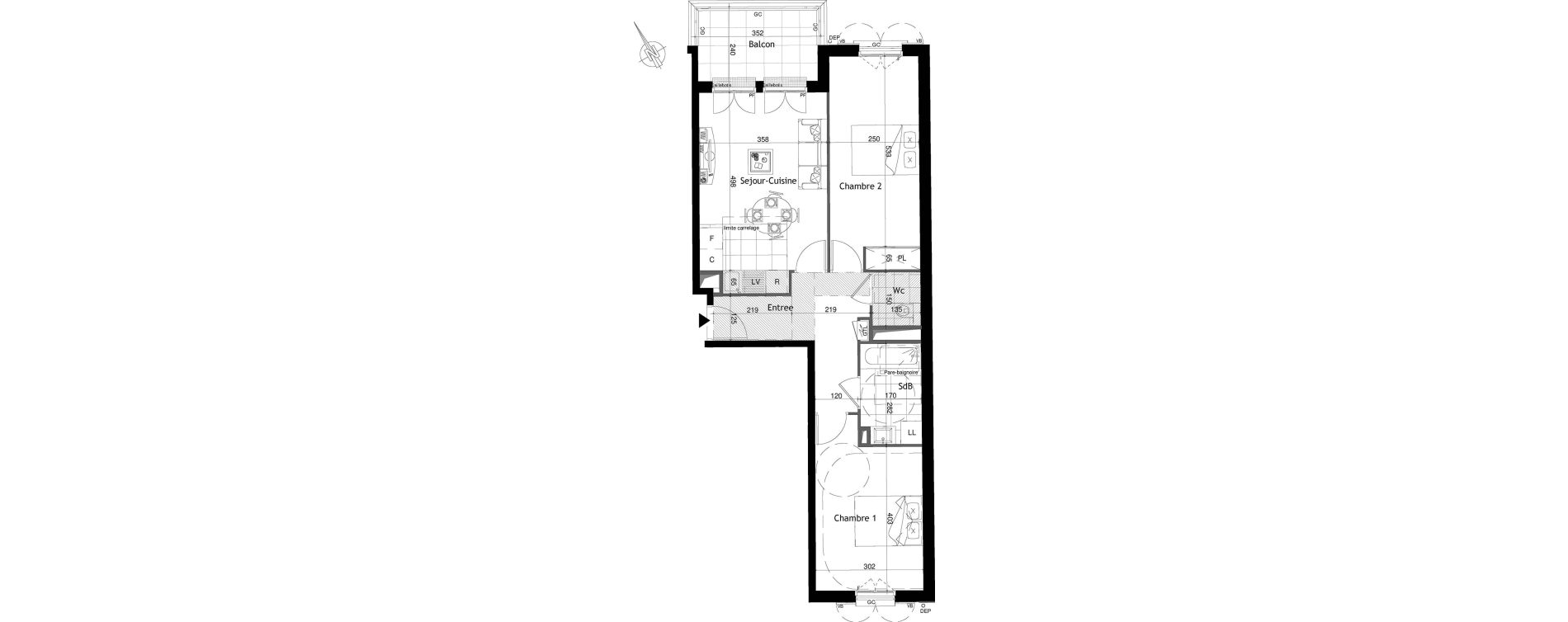 Appartement T3 de 63,00 m2 &agrave; Maisons-Laffitte Centre