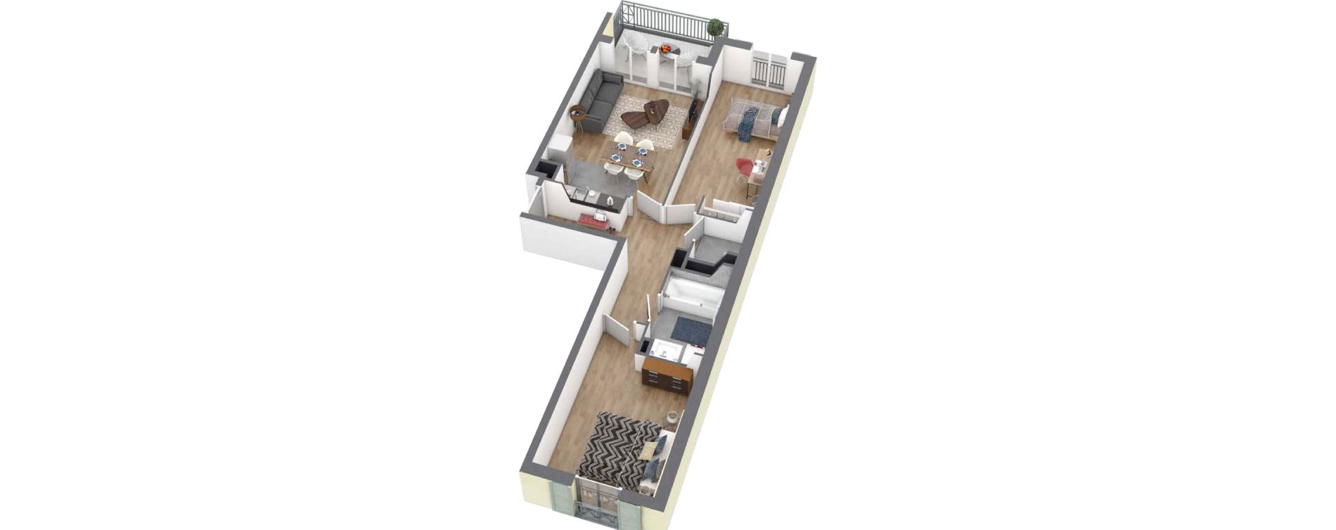 Appartement T3 de 63,00 m2 &agrave; Maisons-Laffitte Centre