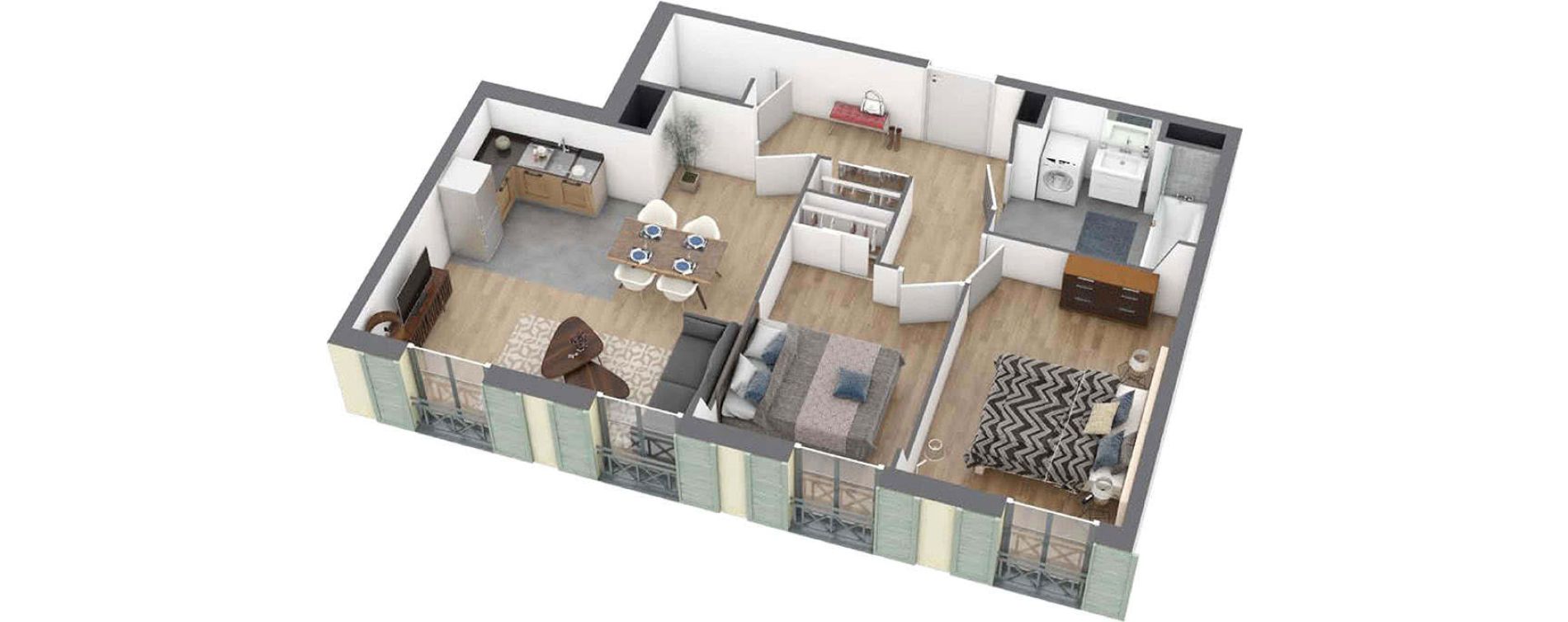 Appartement T3 de 61,20 m2 &agrave; Maisons-Laffitte Centre