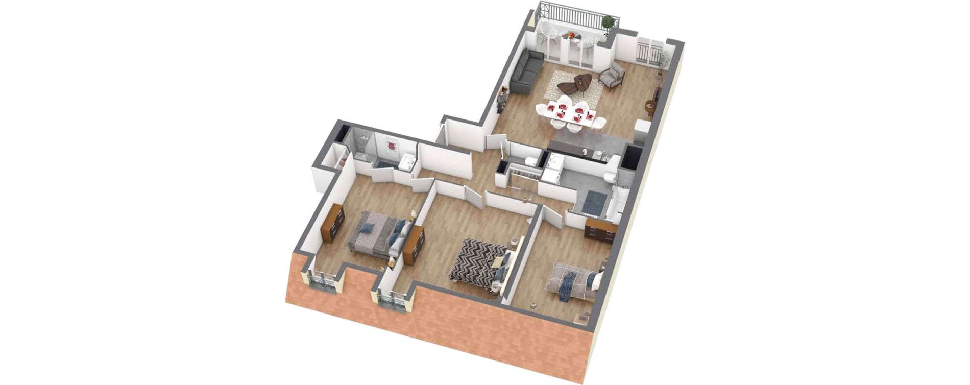 Appartement T4 de 93,70 m2 &agrave; Maisons-Laffitte Centre