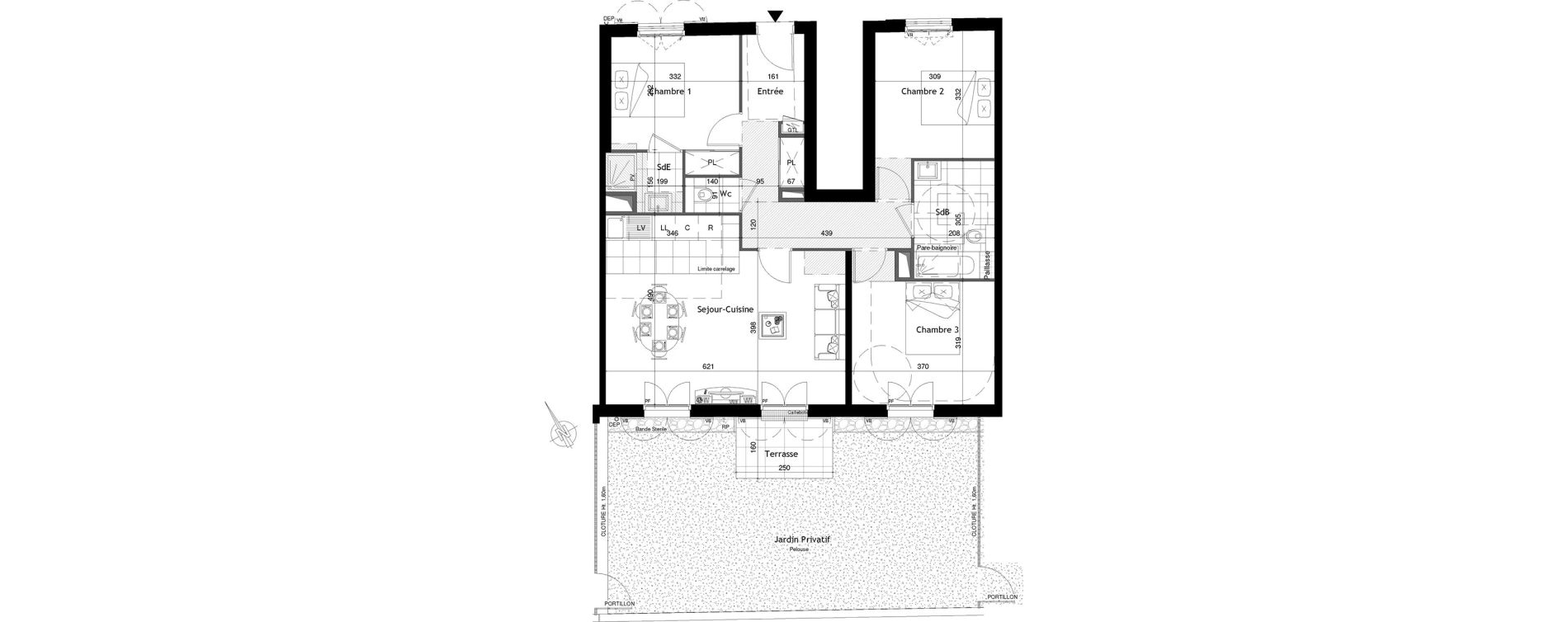 Appartement T4 de 84,70 m2 &agrave; Maisons-Laffitte Centre