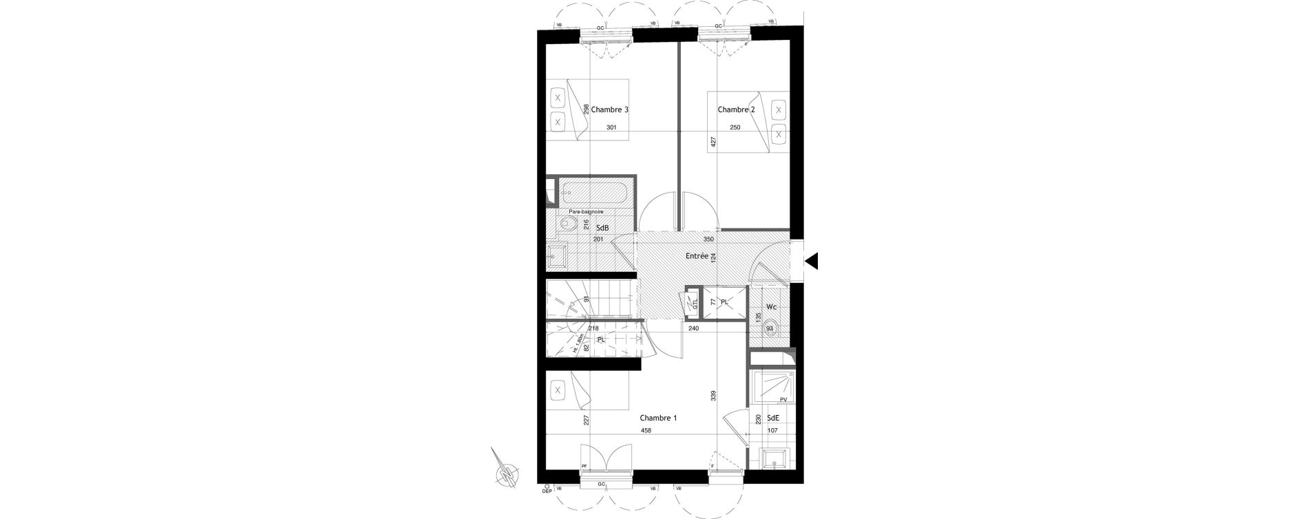 Duplex T4 de 78,90 m2 &agrave; Maisons-Laffitte Centre
