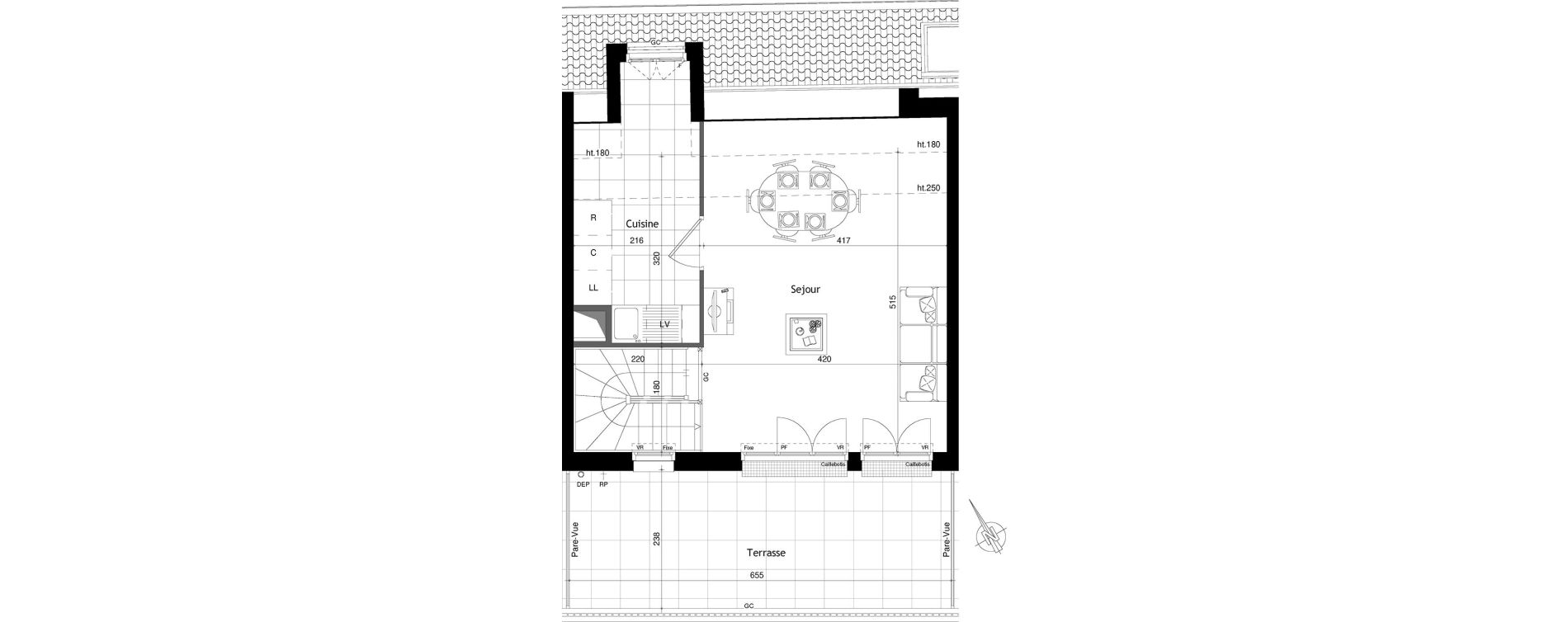Duplex T4 de 78,90 m2 &agrave; Maisons-Laffitte Centre