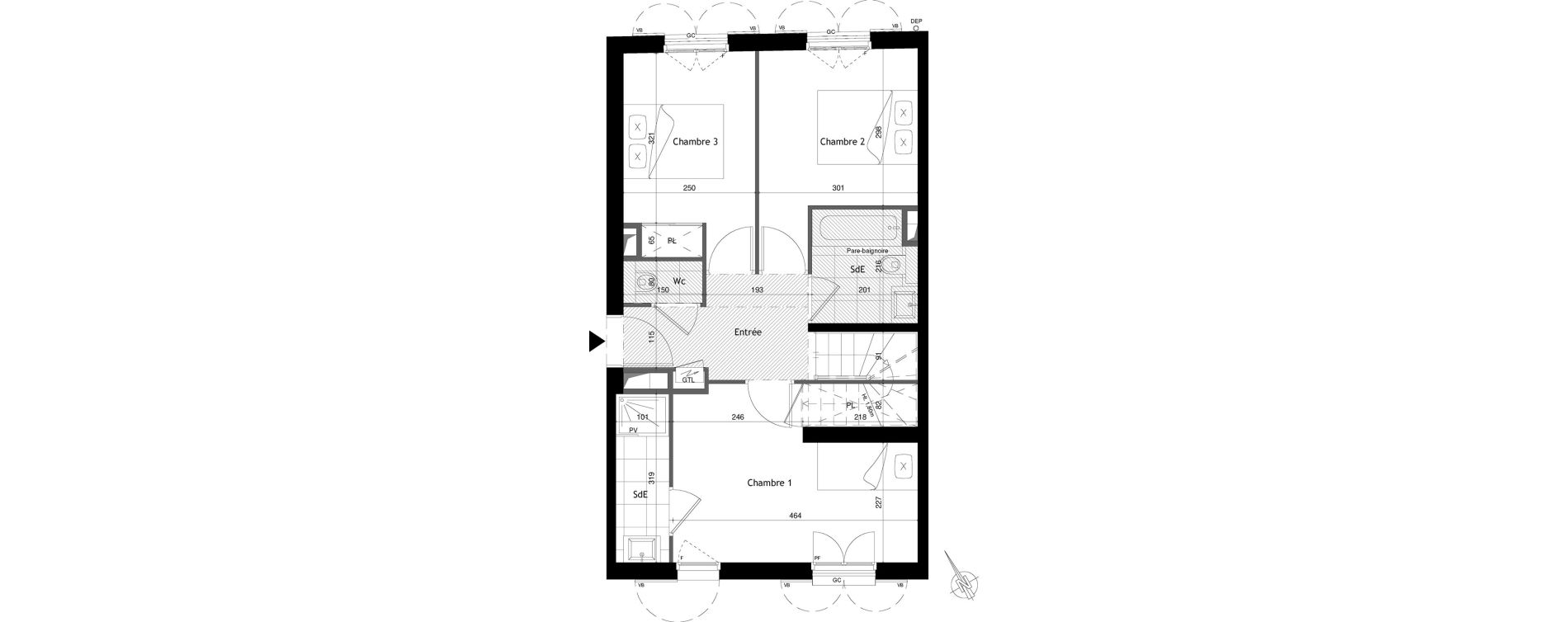 Duplex T4 de 77,30 m2 &agrave; Maisons-Laffitte Centre