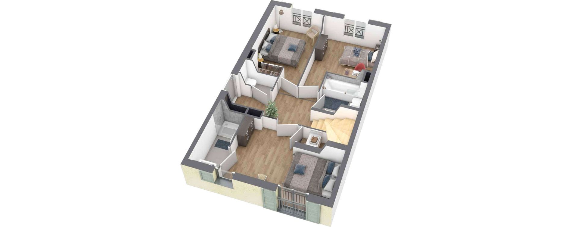 Duplex T4 de 77,30 m2 &agrave; Maisons-Laffitte Centre