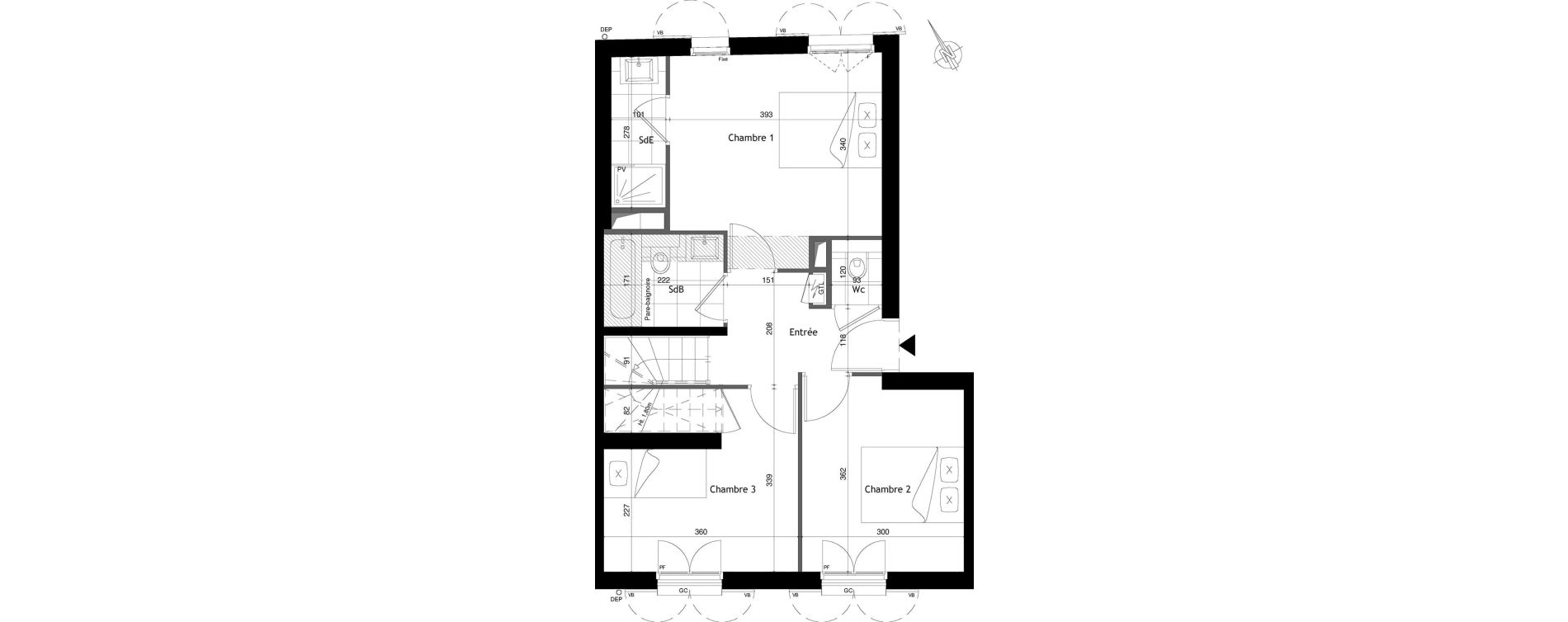 Duplex T4 de 73,90 m2 &agrave; Maisons-Laffitte Centre