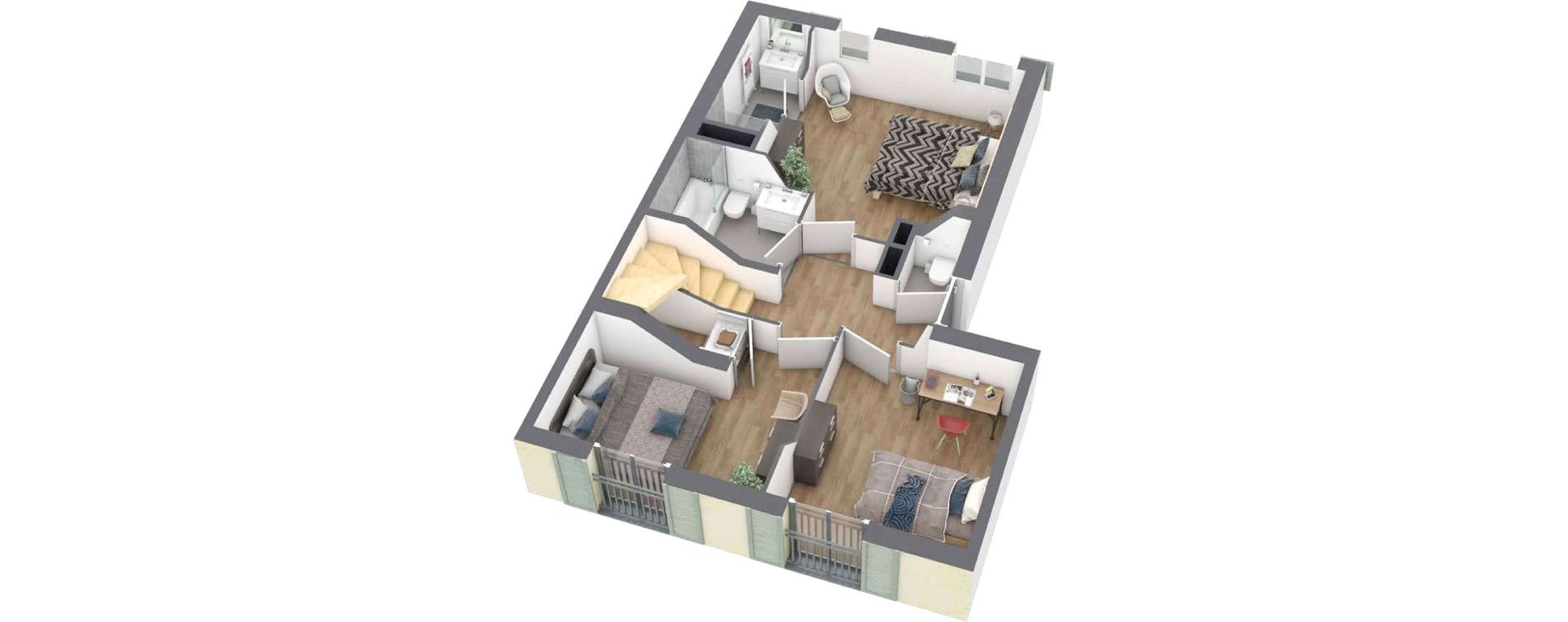 Duplex T4 de 73,90 m2 &agrave; Maisons-Laffitte Centre