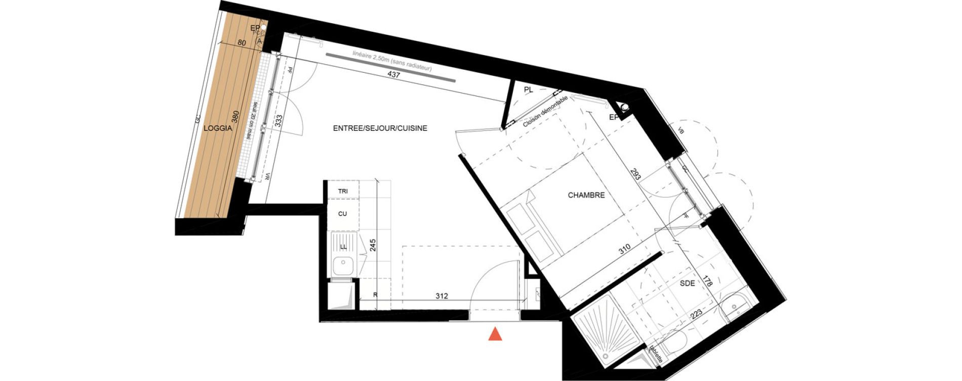 Appartement T2 de 34,87 m2 &agrave; Maisons-Laffitte Centre