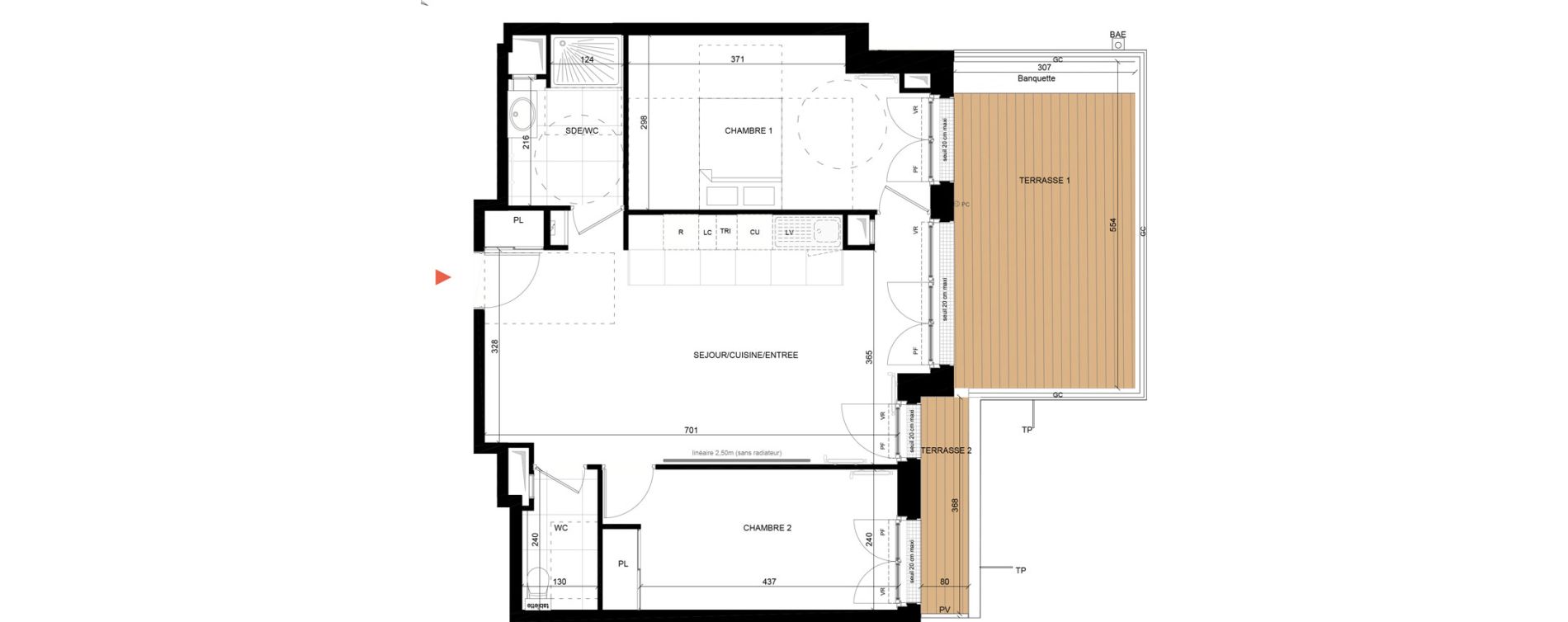 Appartement T3 de 64,87 m2 &agrave; Maisons-Laffitte Centre