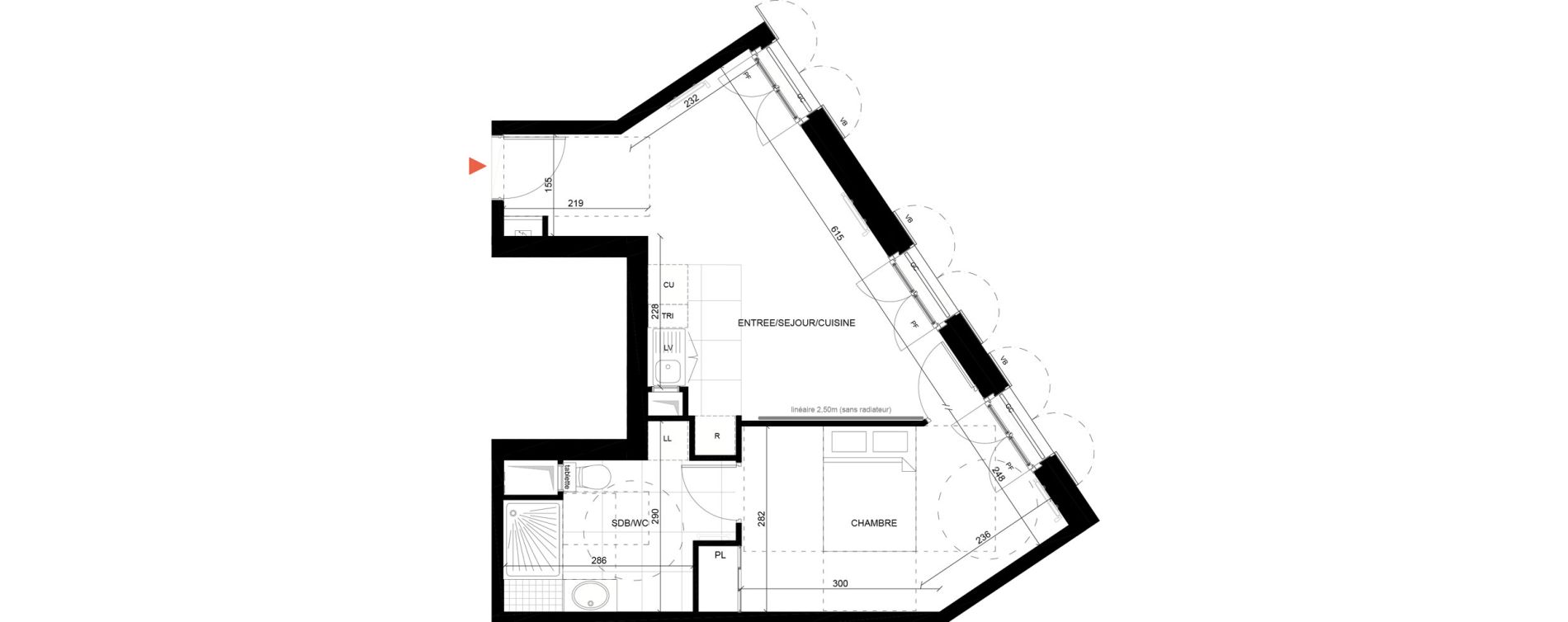Appartement T2 de 41,62 m2 &agrave; Maisons-Laffitte Centre
