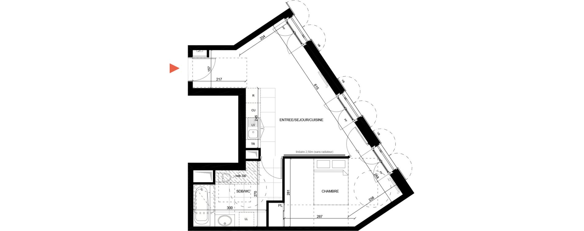 Appartement T2 de 42,10 m2 &agrave; Maisons-Laffitte Centre