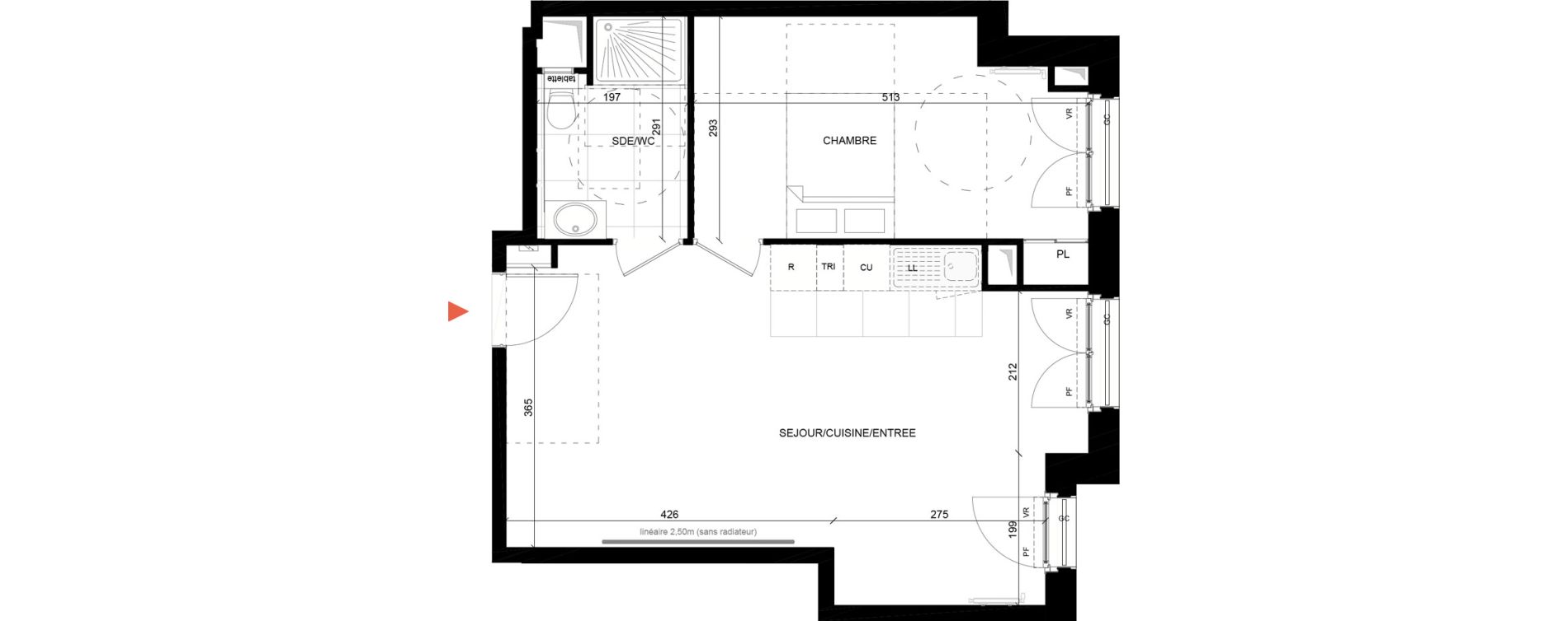 Appartement T2 de 49,78 m2 &agrave; Maisons-Laffitte Centre