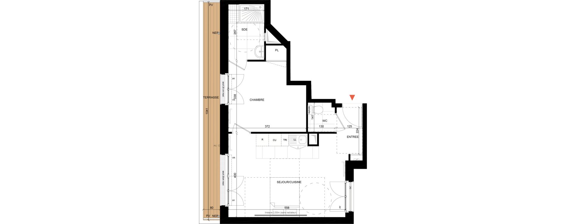 Appartement T2 de 42,38 m2 &agrave; Maisons-Laffitte Centre