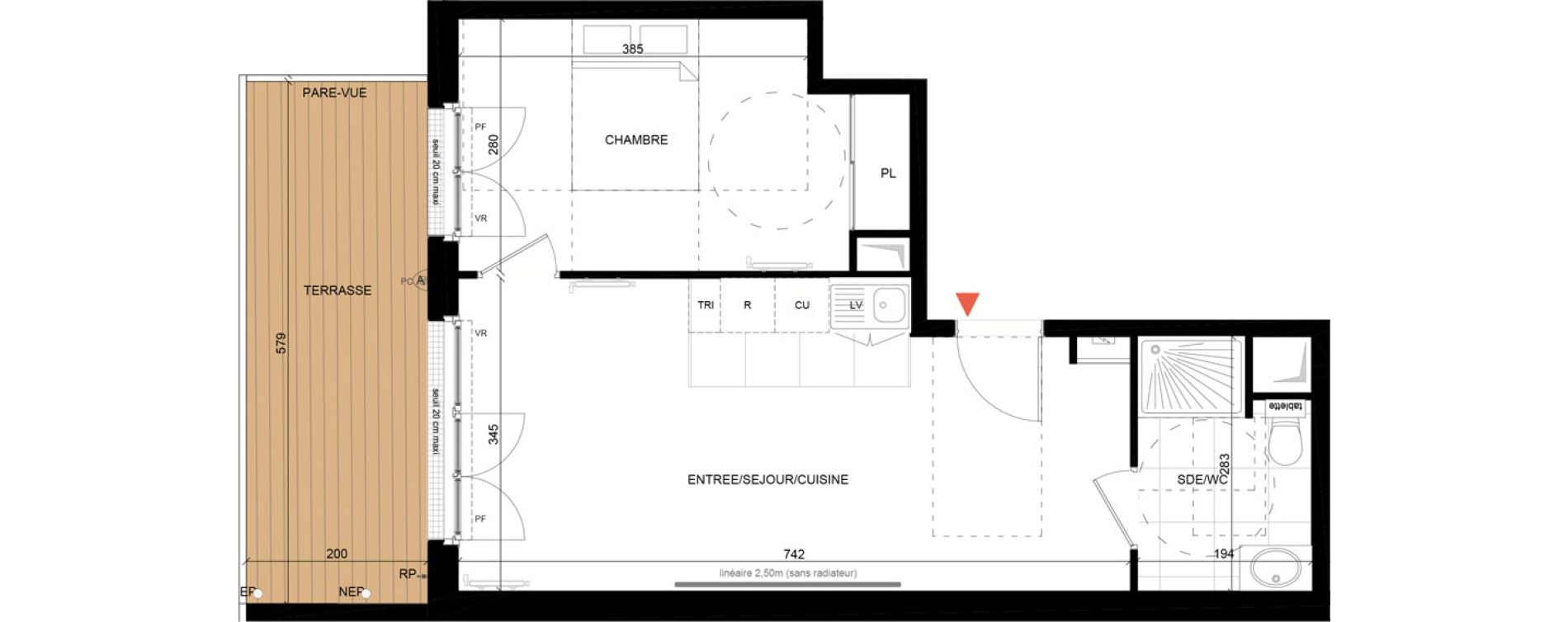 Appartement T2 de 41,52 m2 &agrave; Maisons-Laffitte Centre