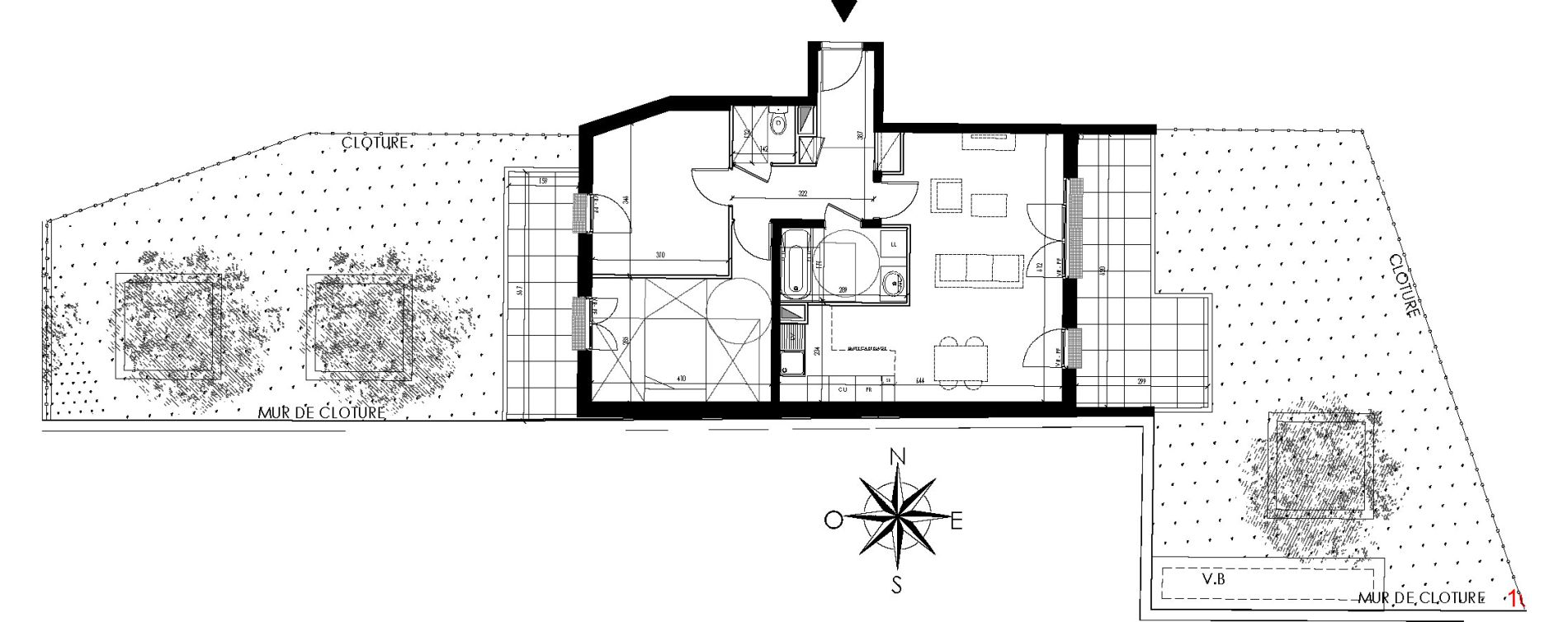 Appartement T3 de 67,21 m2 &agrave; Maisons-Laffitte Centre