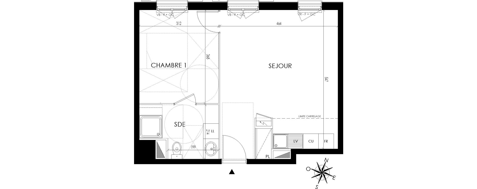 Appartement T2 de 43,09 m2 &agrave; Maisons-Laffitte Centre